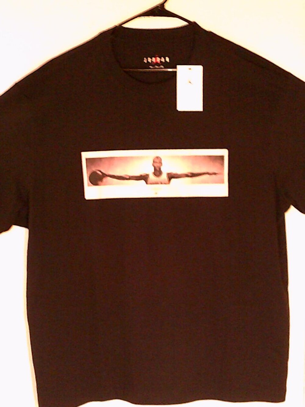 NEW AIR JORDAN "Wings Photo Tee" MEN'S BLACK WHITE T-SHIRT 2XL IF5617-010